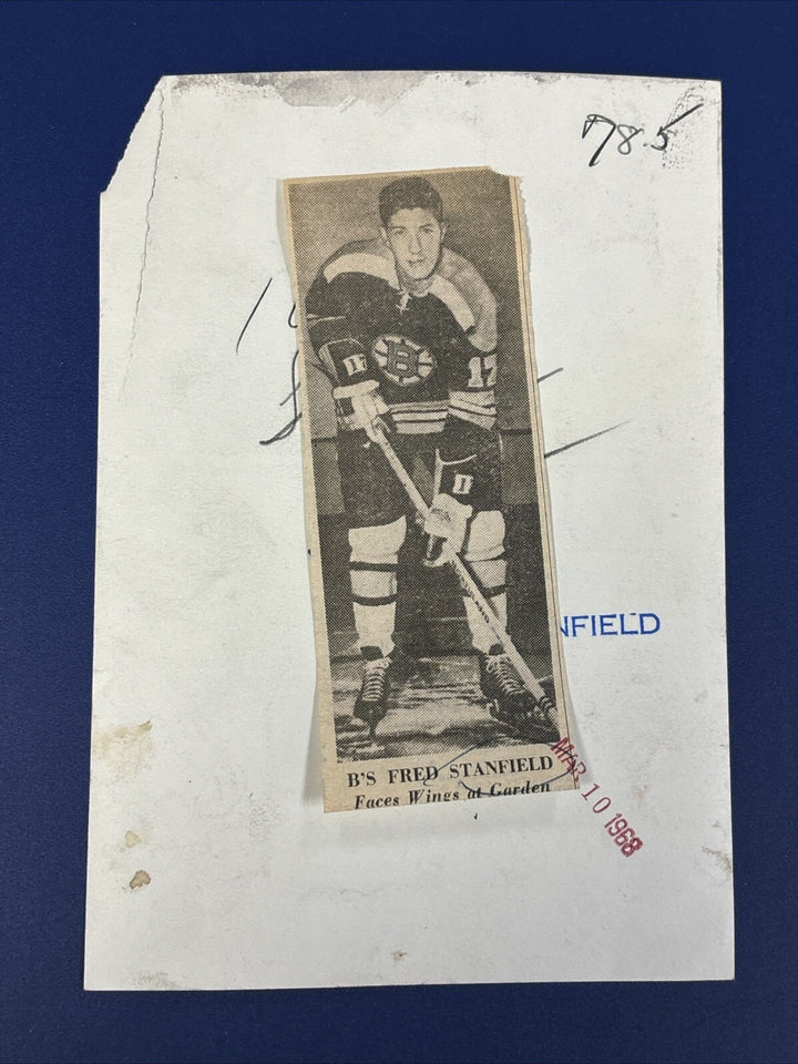1960’s Fred Stanfield Original Boston Bruins Team Photo 5x7