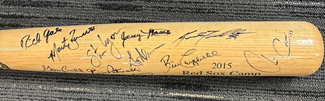 2015 Red Sox Fantasy Camp Signed Baseball Bat Campbell Petrocelli Barrett Etc.