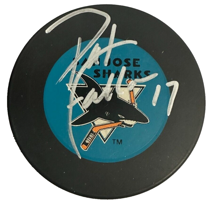 Pat Falloon Autographed San Jose Sharks Hockey Puck NHL