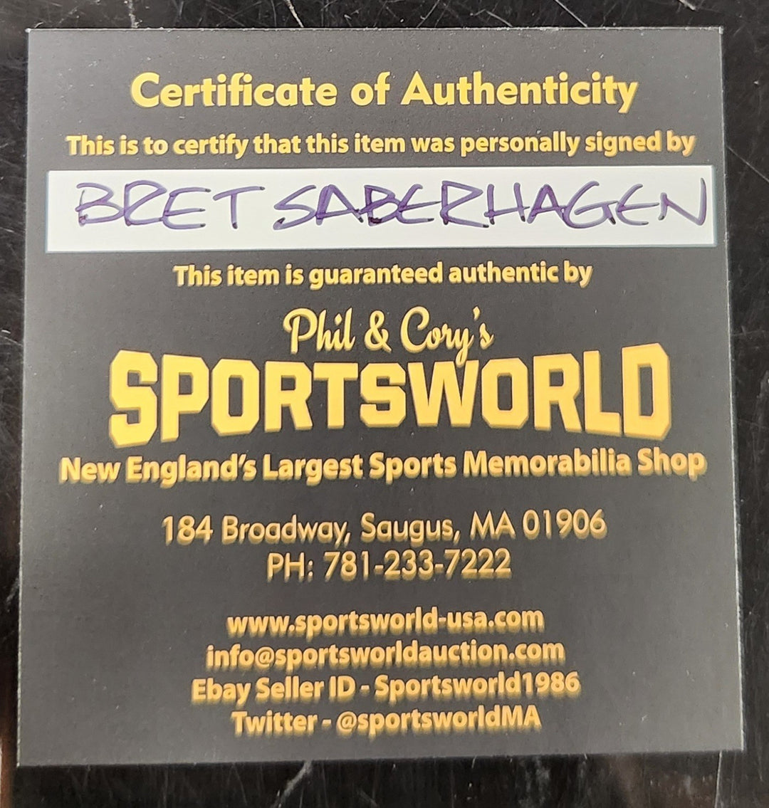 Bret Saberhagen Autographed American League Baseball Royals Red Sox Mets COA