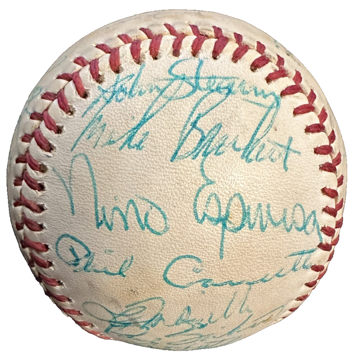 1978 New York Mets Team Autographed Baseball Mays Torre Koosman BAS