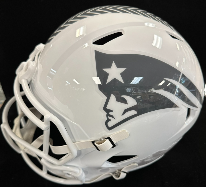 Will Campbell Signed New England Patriots Salute to Service Full Size Helmet JSA