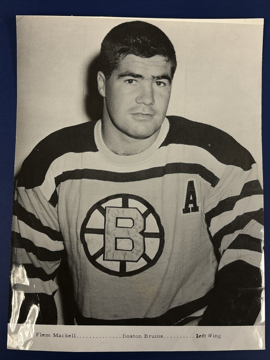 1950’s Fleming Mackell Original Boston Bruins Team Photo 8x10