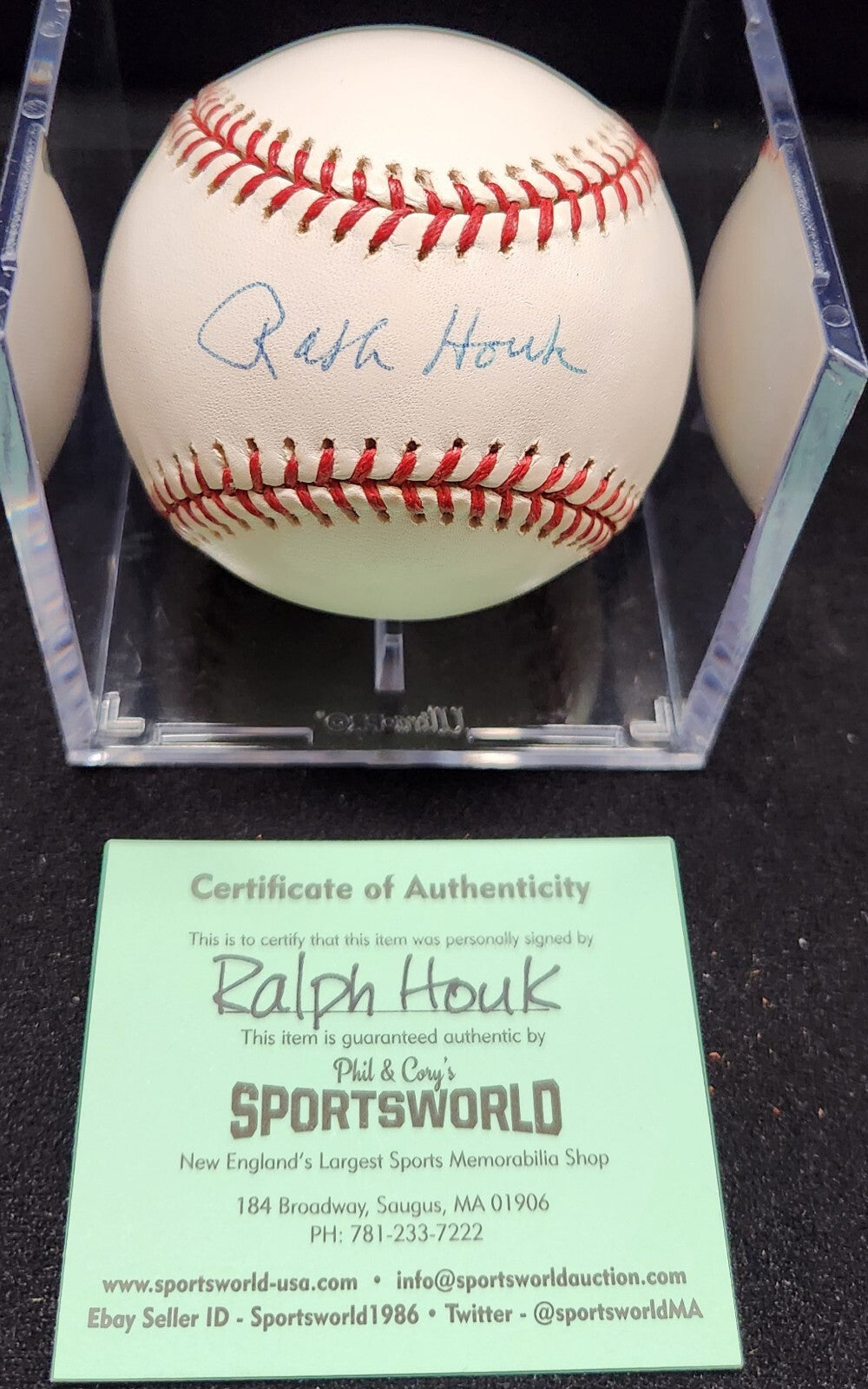 Ralph Houk Signed American League Baseball Yankees Red Sox JSA COA