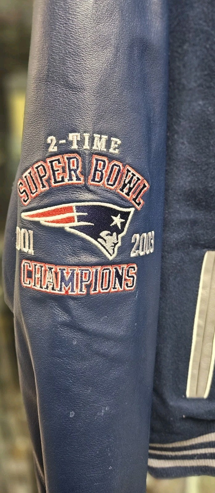 New England Patriots 2x Superbowl Champions Button Down Jacket