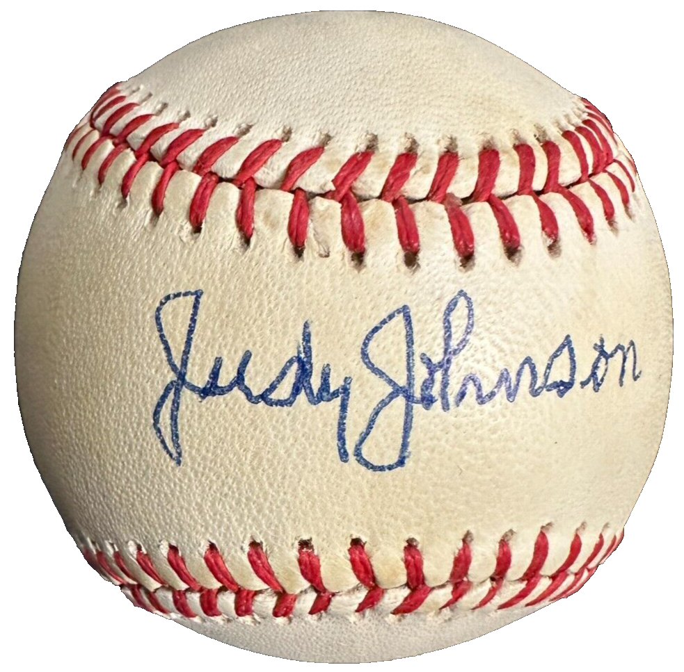 Judy Johnson Autographed Official National League Baseball HOF BAS