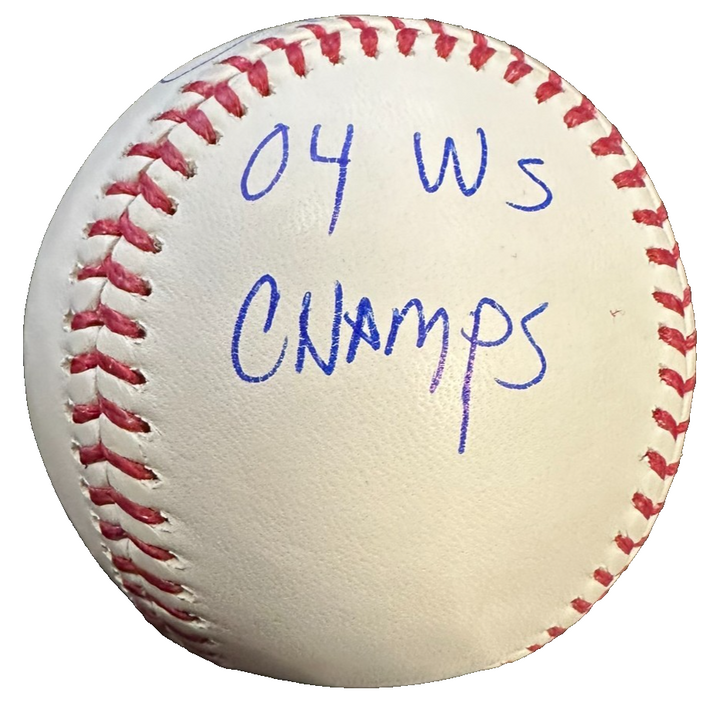 Kevin Millar Autographed OML Baseball W/ 2004 WS Champs Insc Red Sox