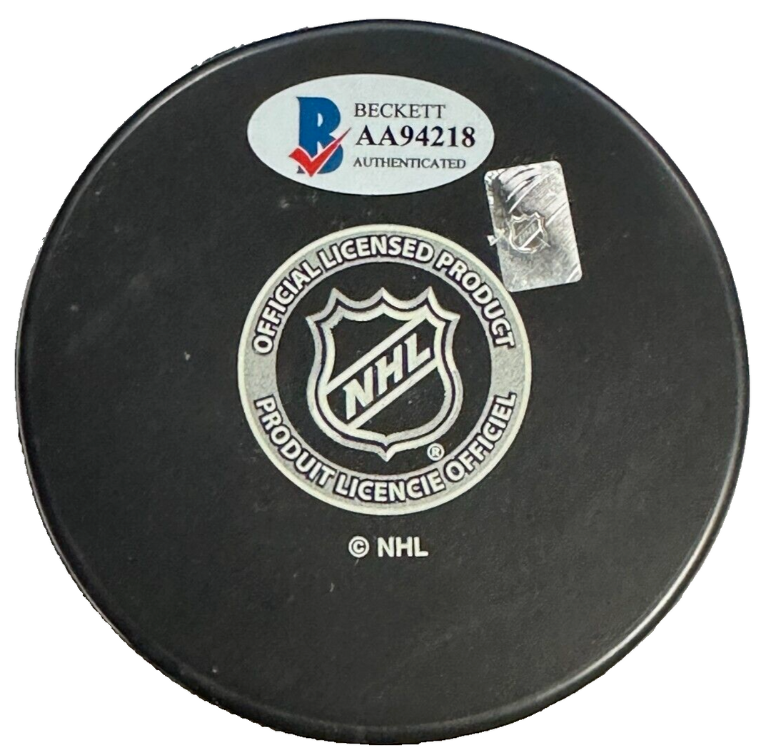 Stan Baliuk Autographed Boston Bruins Hockey Puck W/ 1959 Insc