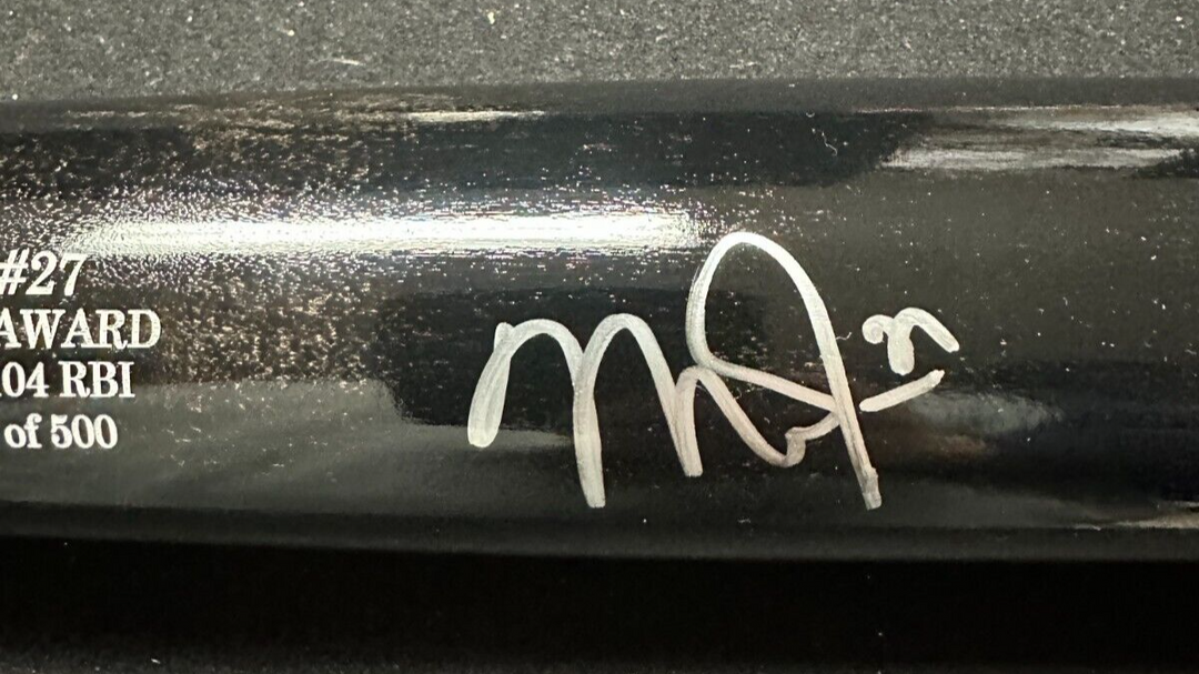 Mike Trout Autographed 2019 AL MVP Award Winner Commemorative Bat /500 MLB Holo