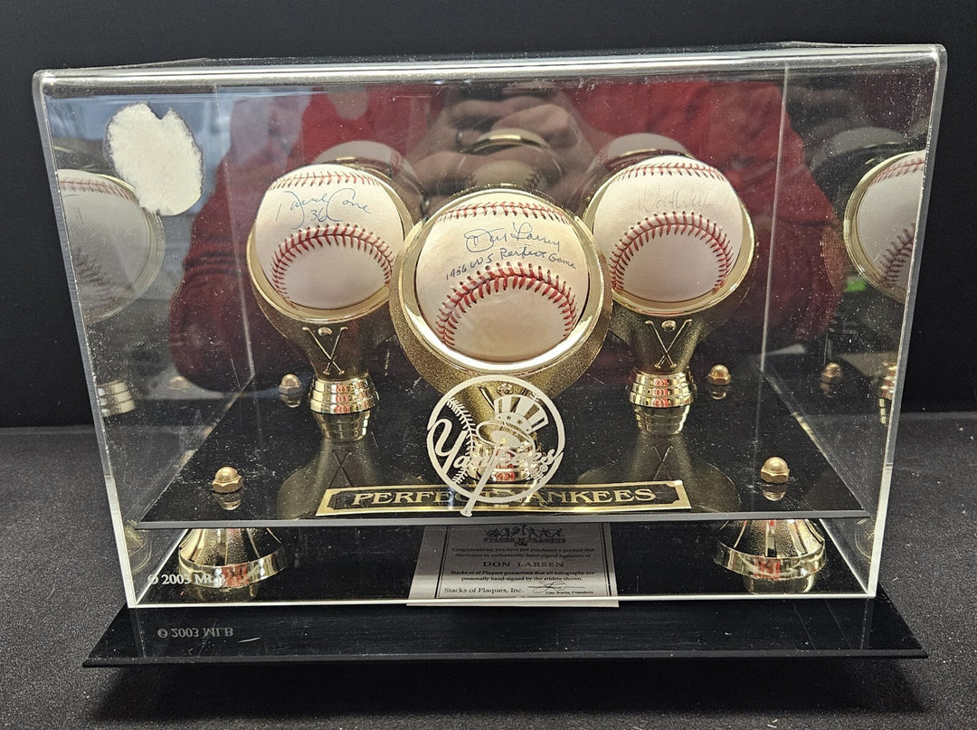 New York Yankees Perfect Game Signed Baseballs Don Larsen David Wells David Cone