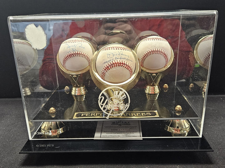 New York Yankees Perfect Game Signed Baseballs Don Larsen David Wells David Cone