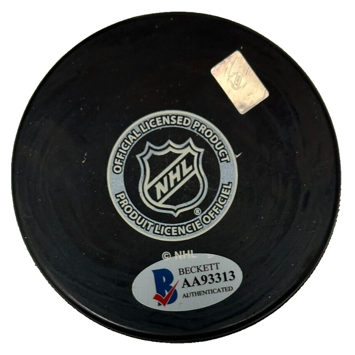 Ron Schock Autographed Boston Bruins Hockey Puck BAS