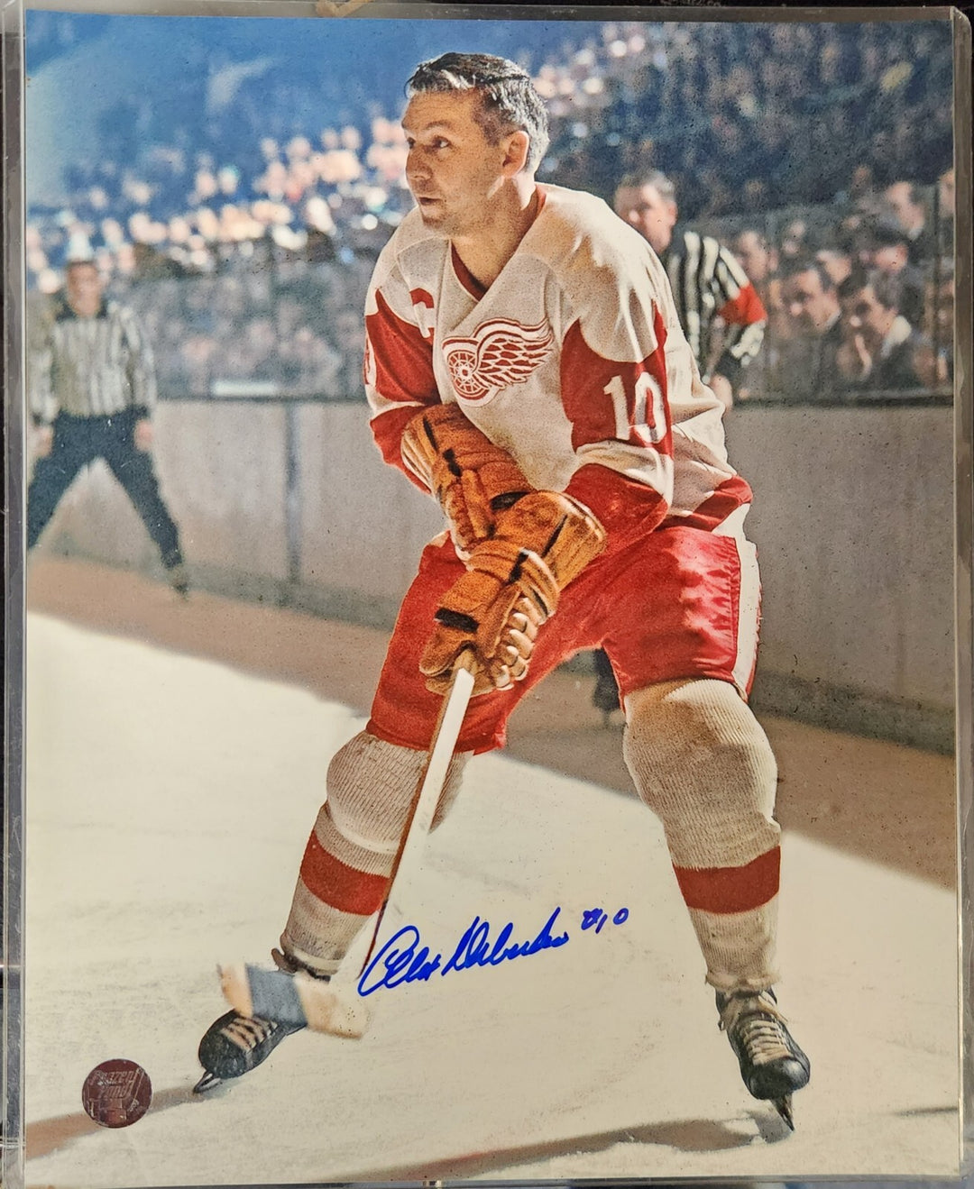 Alex Delvecchio Autographed 8x10 Photo Detroit Red Wings HOF COA