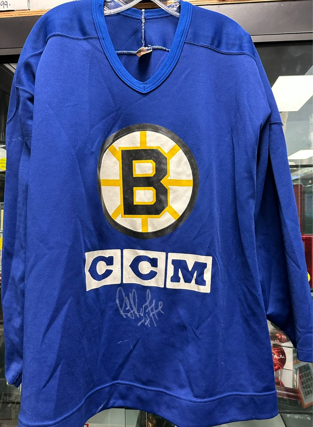 Ray Bourque Autographed Game Worn Boston Bruins Blue Practice Jersey