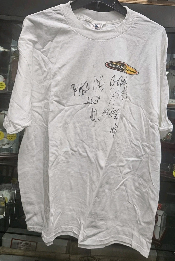 Boston Bruins Autographed Charity Dinner T-Shirt Joe Thornton Don Sweeney