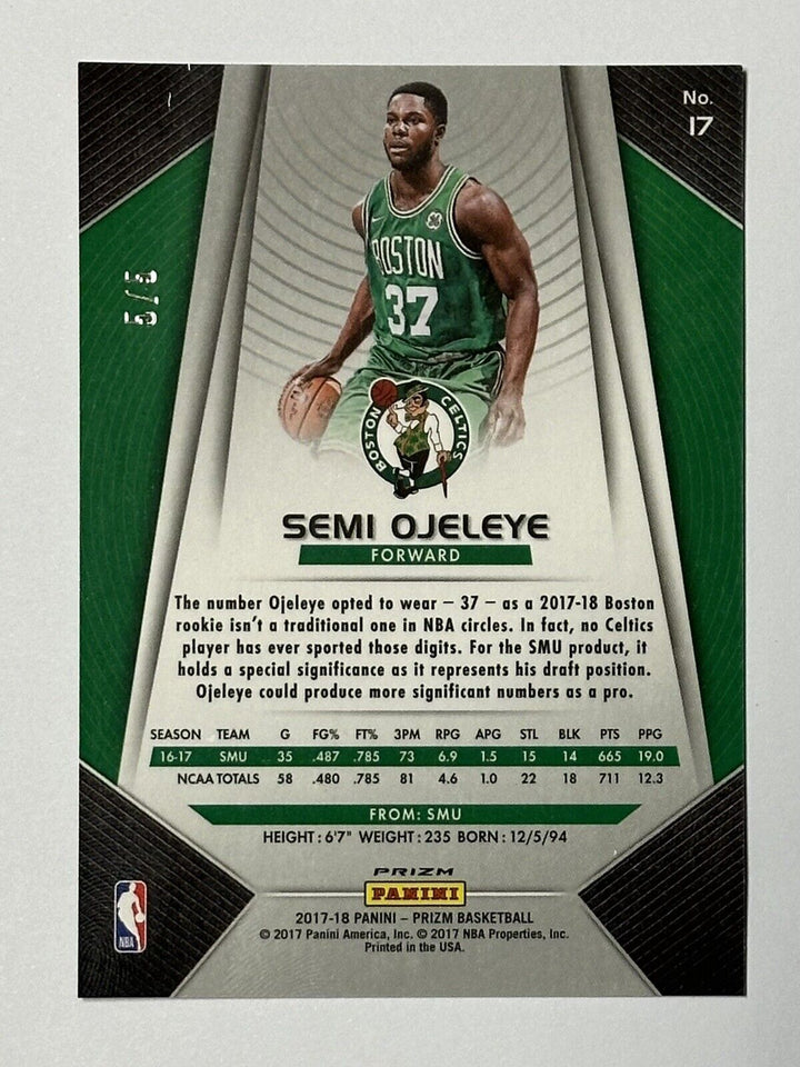 2017-18 Panini Prizm Semi Ojeleye Rookie Neon Green Fast Break 5/5