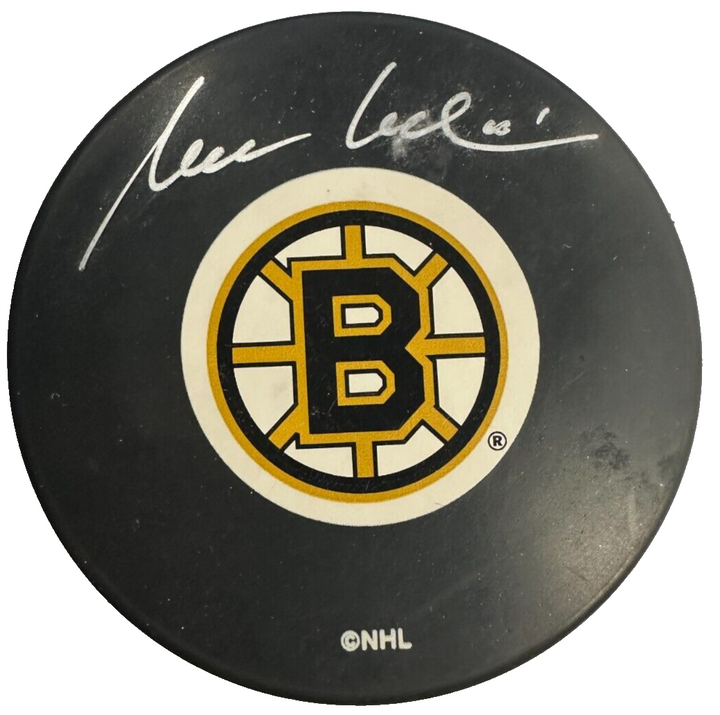 Reggie Lemelin Autographed Boston Bruins Hockey Puck NHL