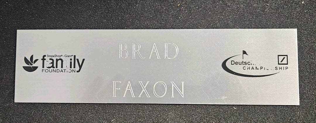 Brad Faxon Deutsche Bank Championship PGA Playoffs Locker Name Plate