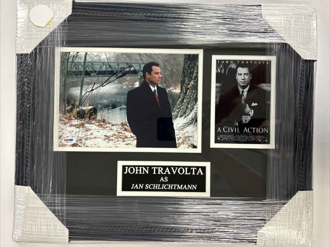 John Travolta Signed A Civil Action 8x10 Photo Framed PSA Certified