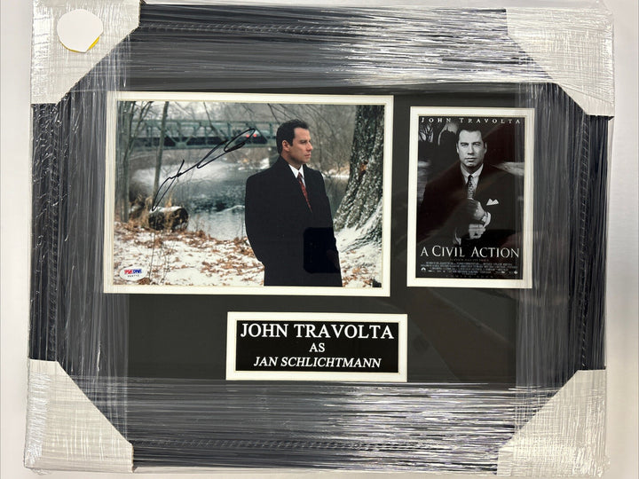 John Travolta Signed A Civil Action 8x10 Photo Framed PSA Certified