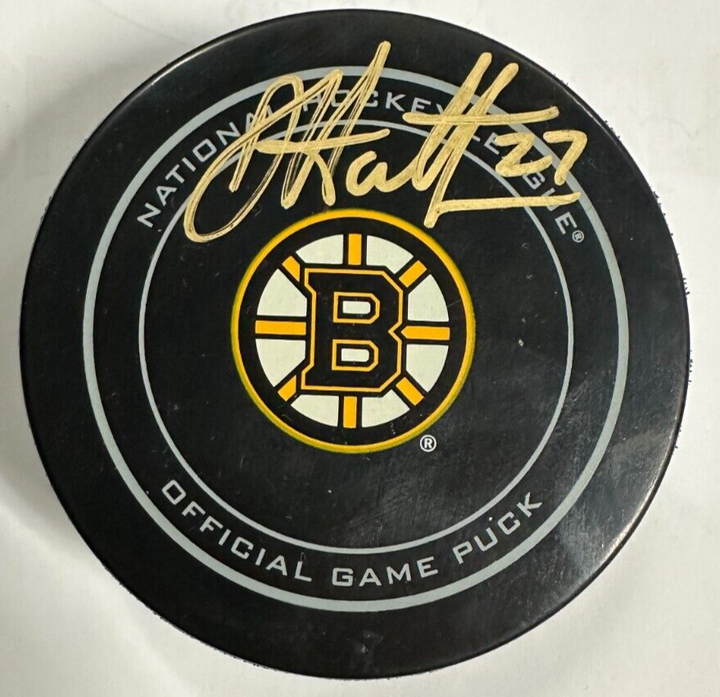 Dougie Hamilton Autographed 2013 Stanley Cup Playoffs Official Game Puck Bruins