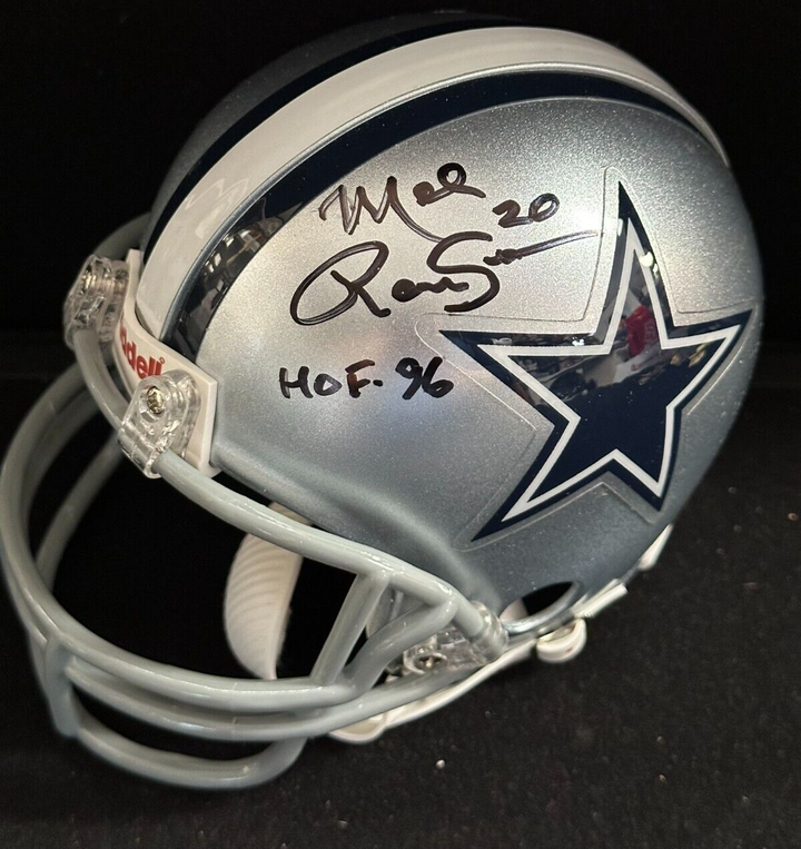 Mel Renfro Autographed Dallas Cowboys Riddell Mini Helmet W/ HOF 96 Insc BAS