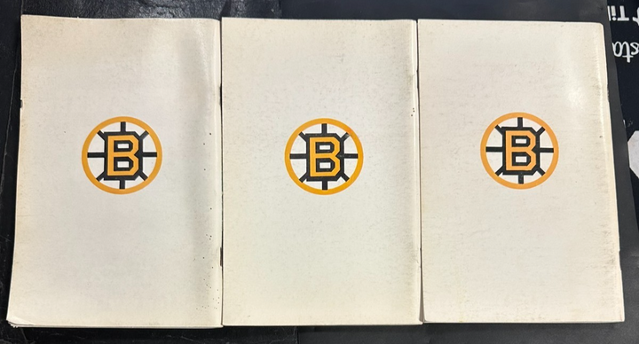 1974-75, 1975-76 & 1976-77 Boston Bruins Official Media Guides NHL
