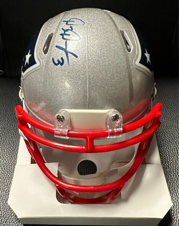 DeMario "Pop" Douglas Autographed New England Patriots Mini Helmet