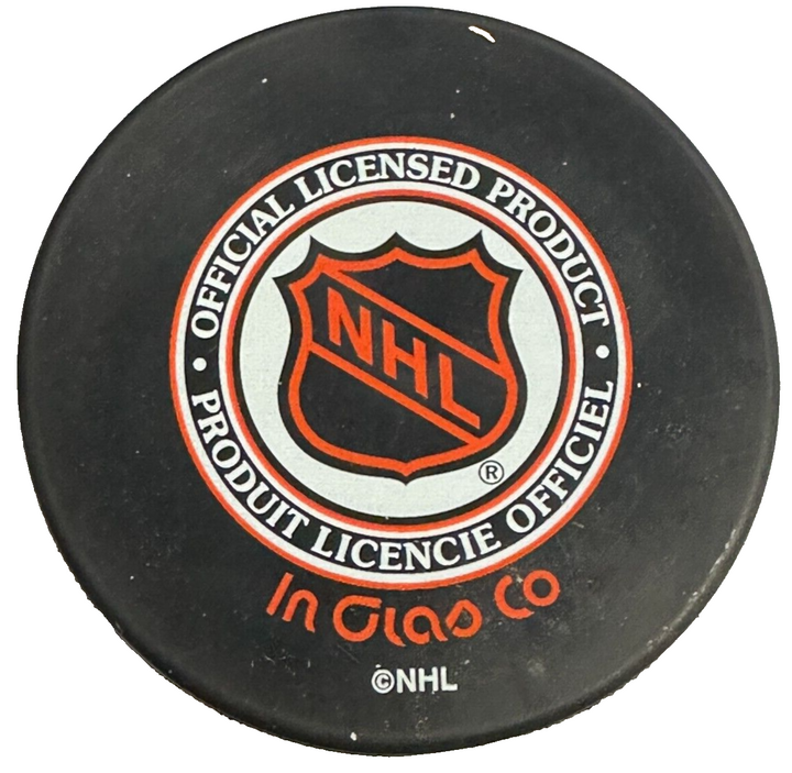 Gary Dornhoefer Autographed Boston Bruins Hockey Puck NHL