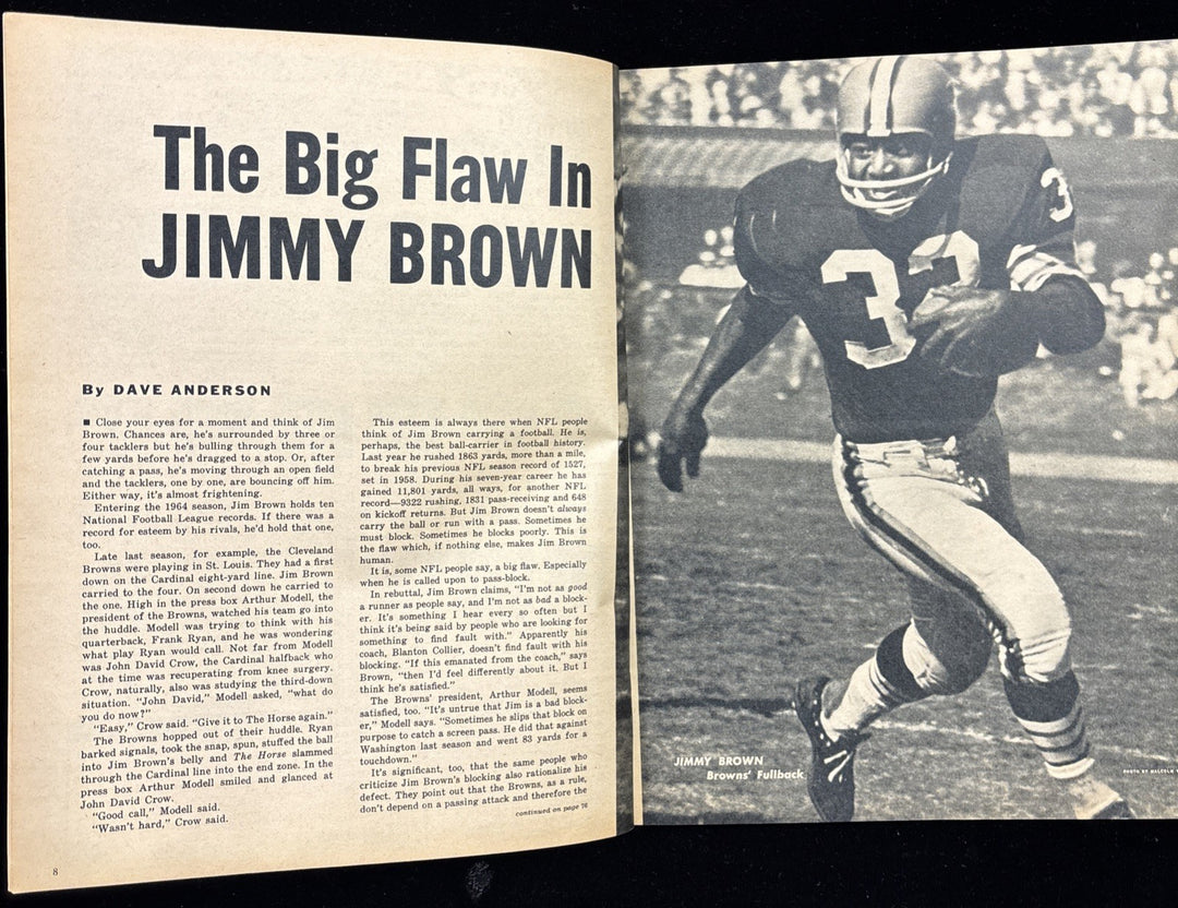 1964 Nov Dell Sports magazine football Jim Brown Browns / Keith Lincoln Chargers