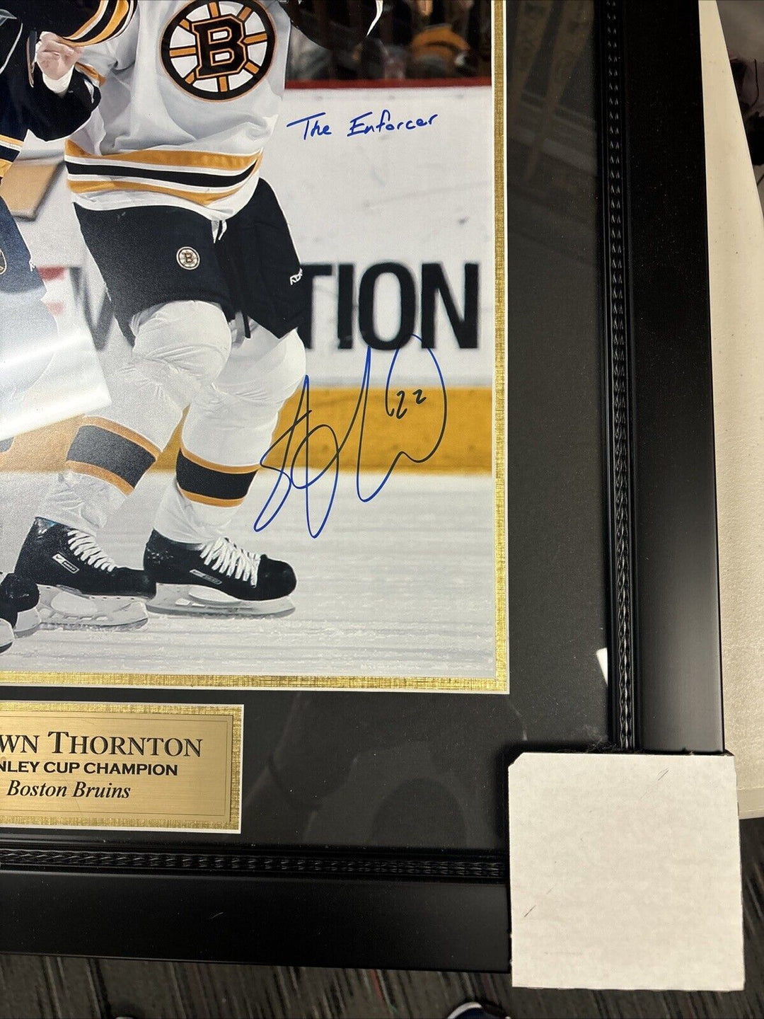 Shawn Thornton “The Enforcer” Signed Framed 16x20 New England Picture Bruins