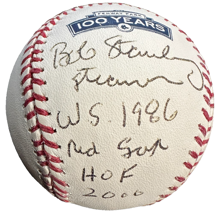 Bob Stanley Autographed Fenway Park 100th Anniversary Baseball Red Sox