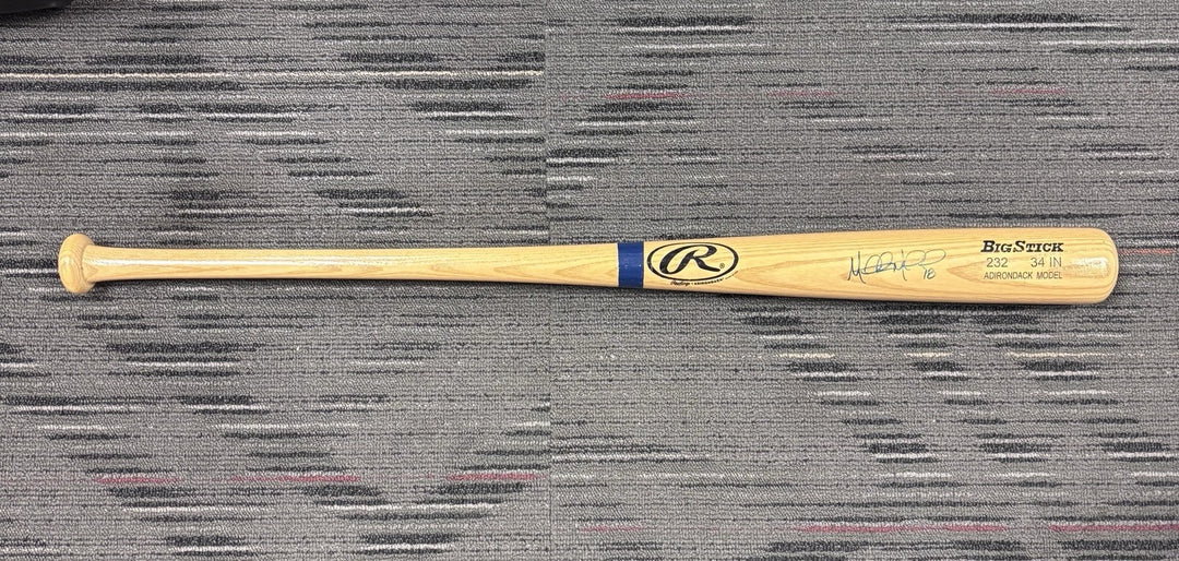 Mitch Moreland Signed Autographed Rawlings Big Stick Model Blonde Bat Red Sox