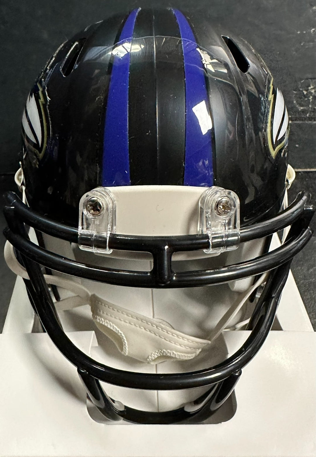 Ray Lewis Autographed Baltimore Ravens Mini Helmet BAS COA