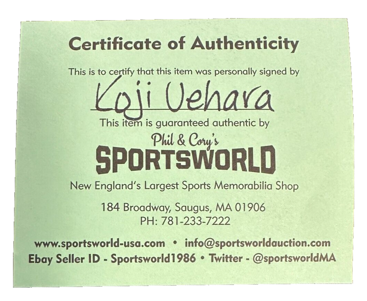 Koji Uehara Autographed Official 2013 Postseason Baseball Red Sox