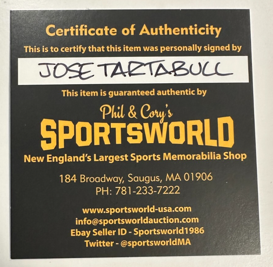 Jose Tartabull Autographed Official Major League Baseball W/ 67 AL Champs