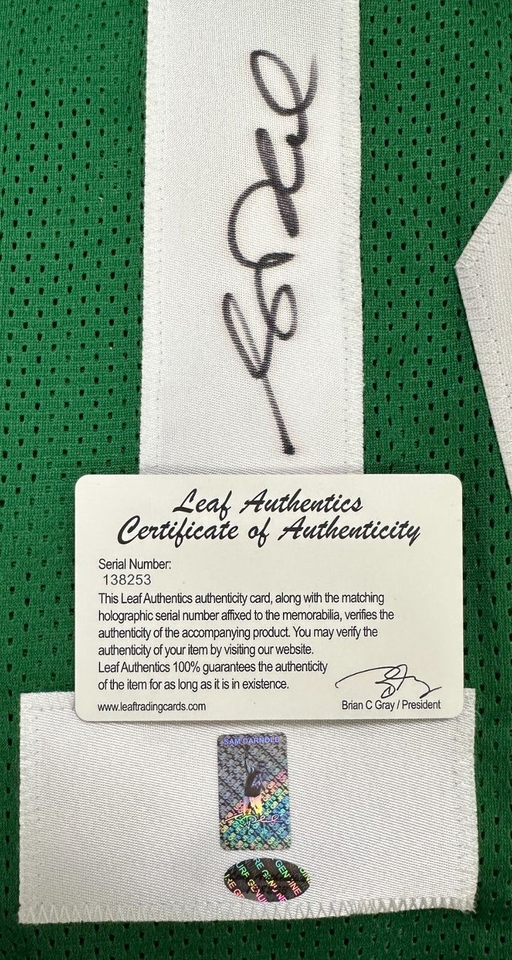 Sam Darnold Autographed New York Jets Custom Jersey Leaf Authentic NFL