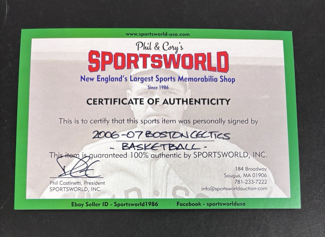 2006-07 Boston Celtics Team Signed Ball Paul Pierce +13 Sportsworld COA