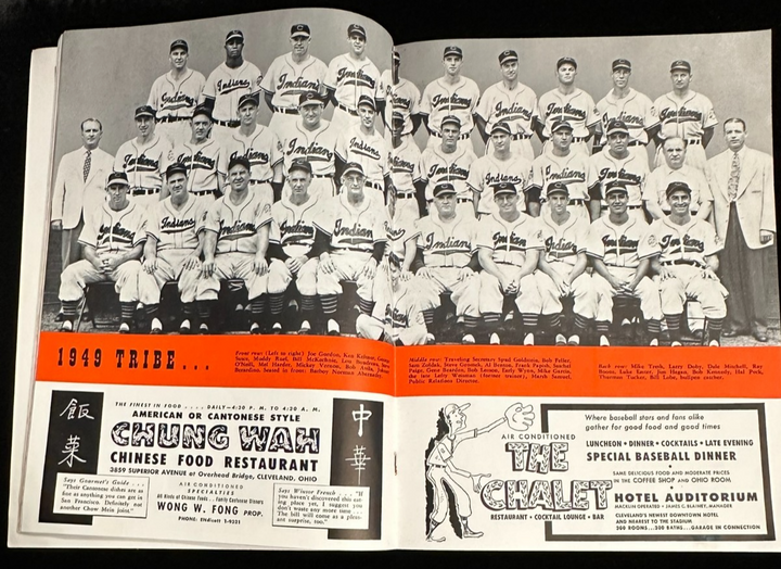 Vintage 1950 Cleveland Indians Baseball Yearbook Feller Lemon Rosen Doby