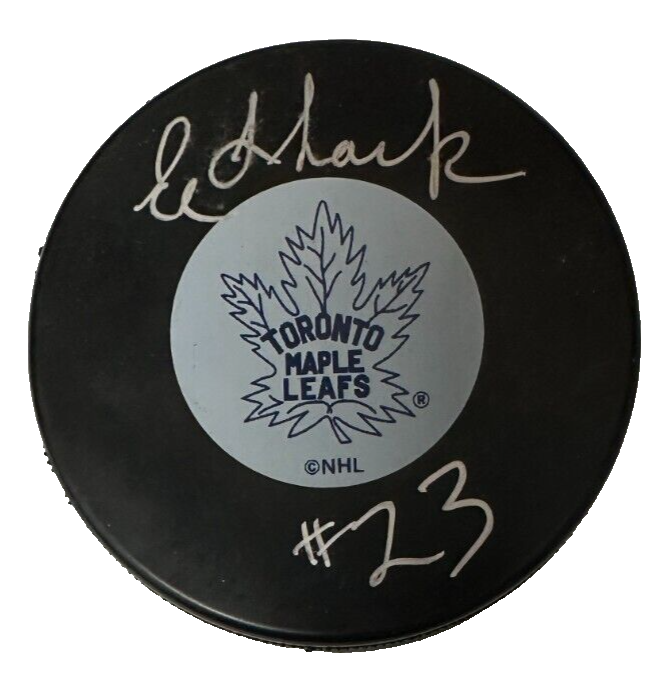 Eddie Shack Autographed Toronto Maple Leafs Hockey Puck NHL BAS