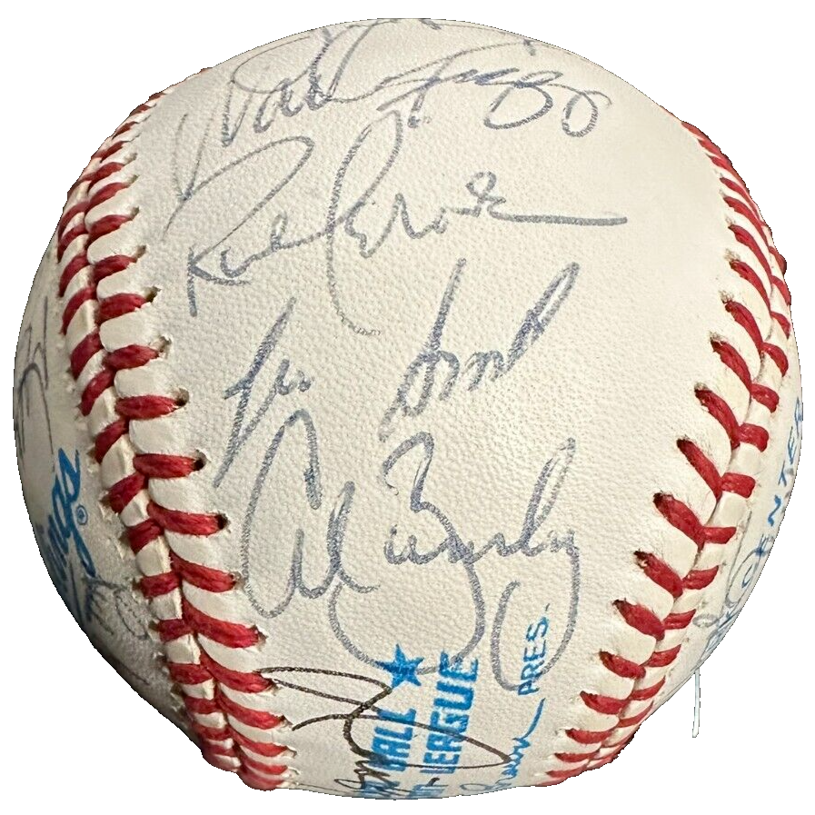 1989 Boston Red Sox Team Autographed Baseball Clemens Boggs Rice Smith