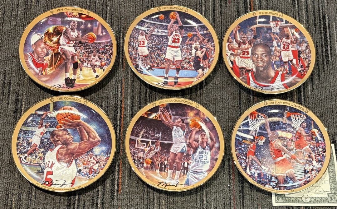 Michael Jordan Upper Deck The Jordan Collection Porcelain Plate Set Of 12