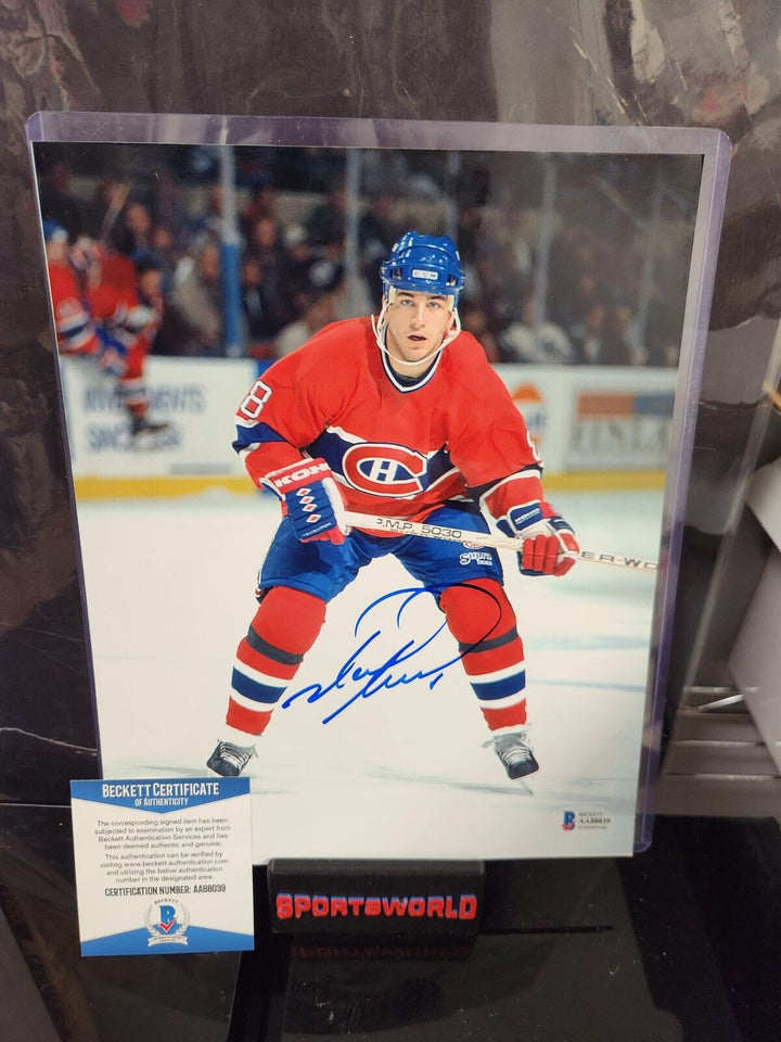 Mark Recchi Signed 8x10 Photo Montreal Canadiens HOF Beckett COA