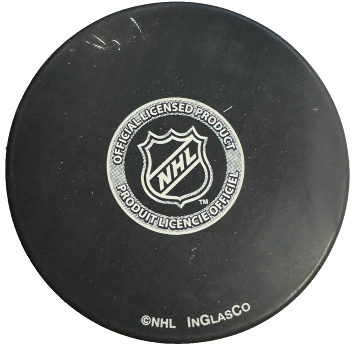 Reggie Lemelin Autographed Boston Bruins Hockey Puck NHL