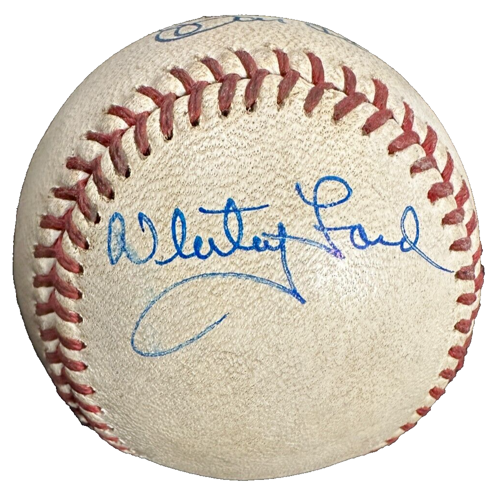Whitey Ford & Don Larsen Autographed American League Baseball BAS HOF Yankees
