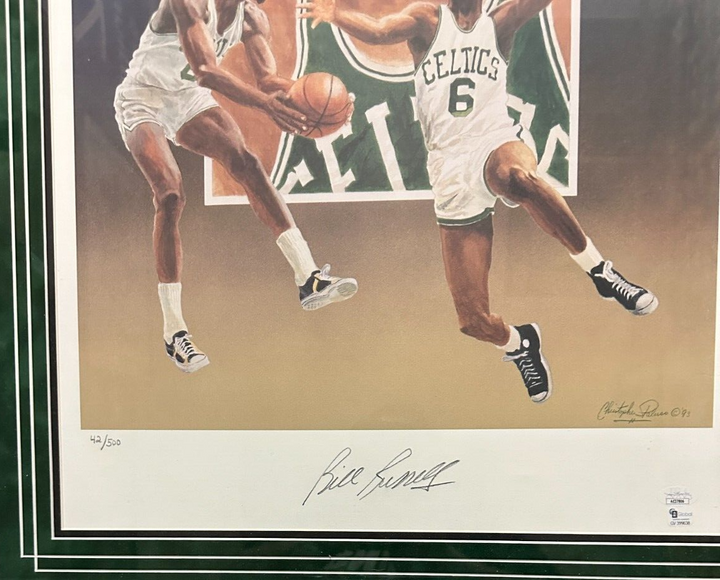 Bill Russell Autographed Boston Celtics Limited Edition Lithograph 42/500 JSA