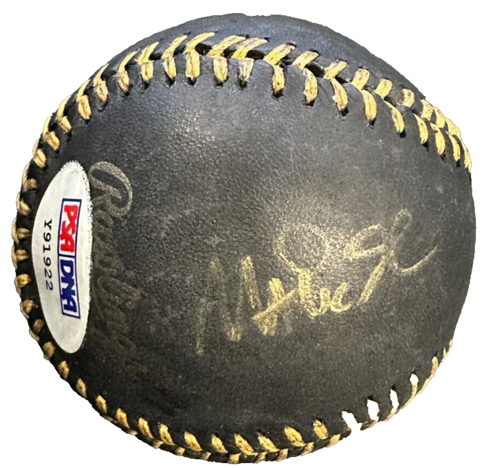 Larry Bird & Magic Johnson Signed Official Major League Black Baseball PSA/DNA