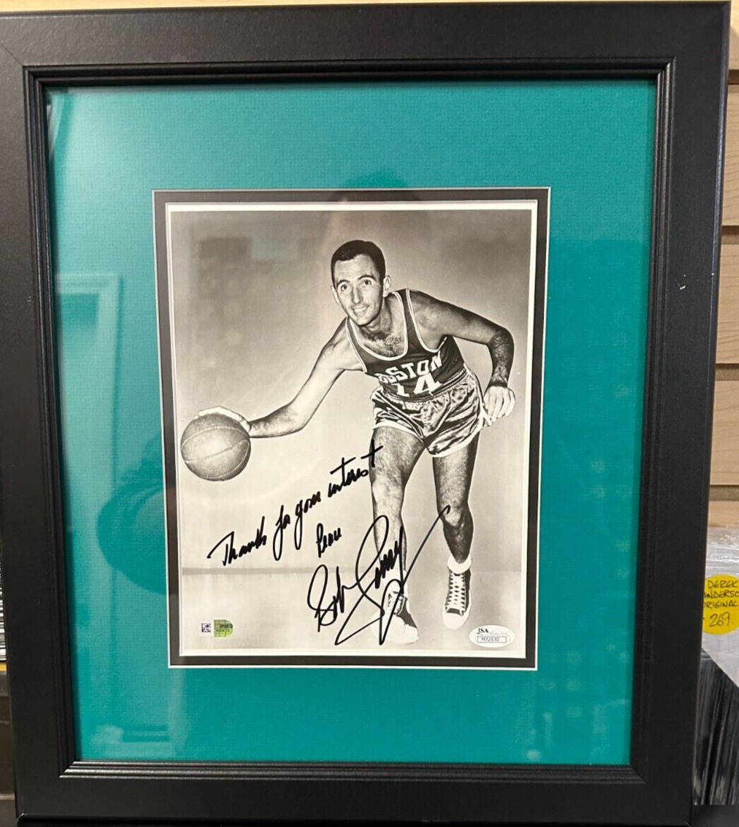 Bob Cousy Autographed 8x10 Boston Celtics Photo JSA HOF