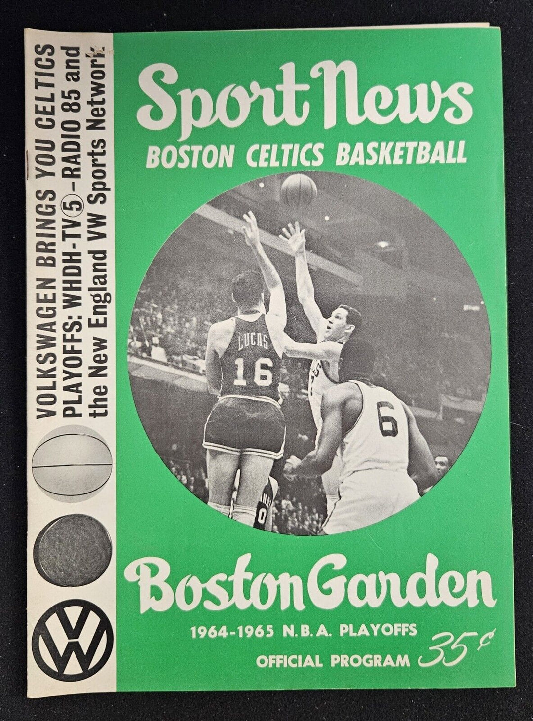 1965 Eastern Divison Finals Boston Celtics vs. Philadelphia 76ers Game 1 Program