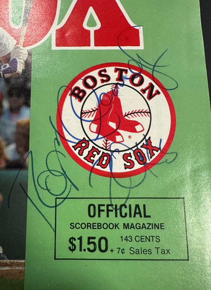 Roger Clemens Autographed 1986 Red Sox 20 Strikeout Game Program W/20K Ins BAS